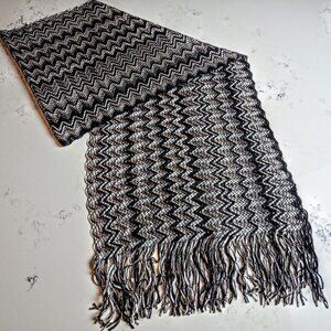 Collection XIIX Open Weave Scarf with Fringe